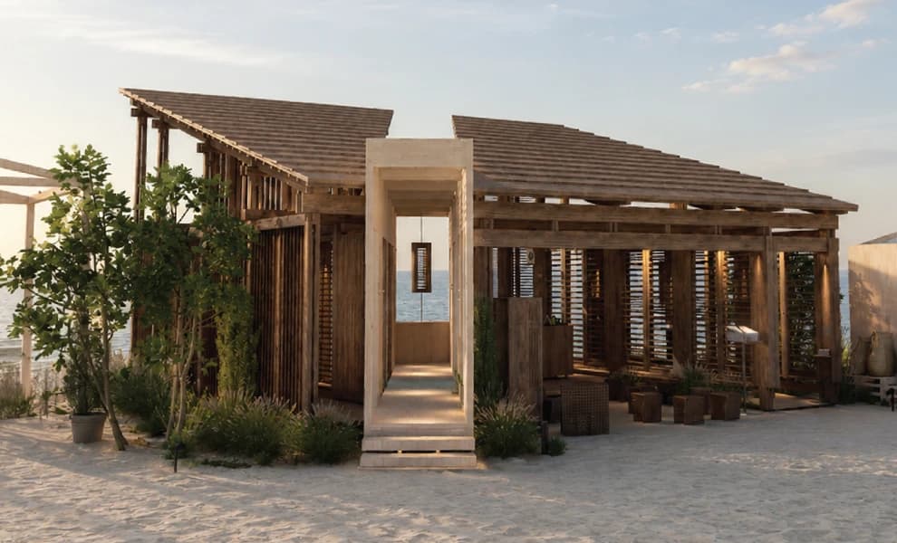 JIA Curated Architectural Timber Louver System in Bali, - slide 3