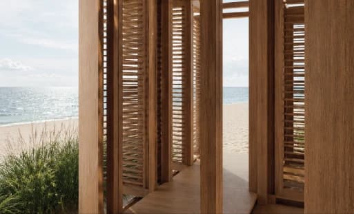 JIA Curated Architectural Timber Louver System in Bali, - slide 2